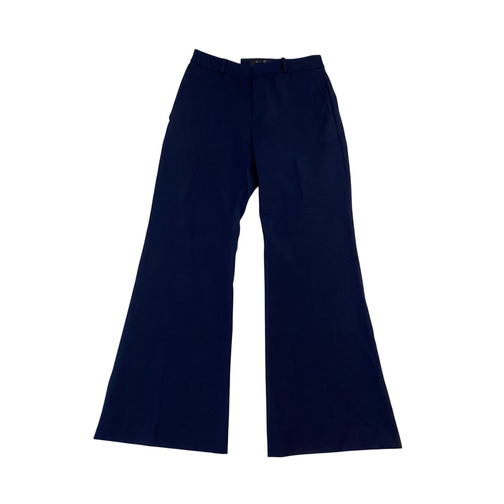 Banana Republic Sloan Bootcut Pants Navy Blue High Rise 4 Petite 706658-00-1